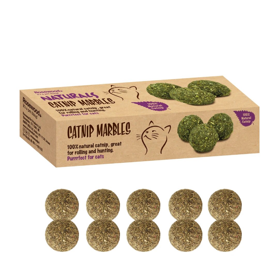 Rosewood Natural Mini Catnip Balls for Cats — mini catnip balls with retail box