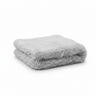 Shears Cozy Cloud cat comforter in light grey plush, folded