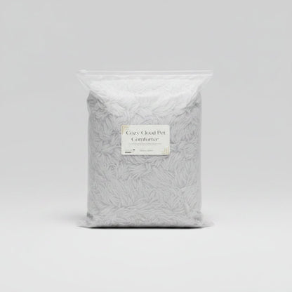 Shears Cozy Cloud pet comforter in light grey and cream
