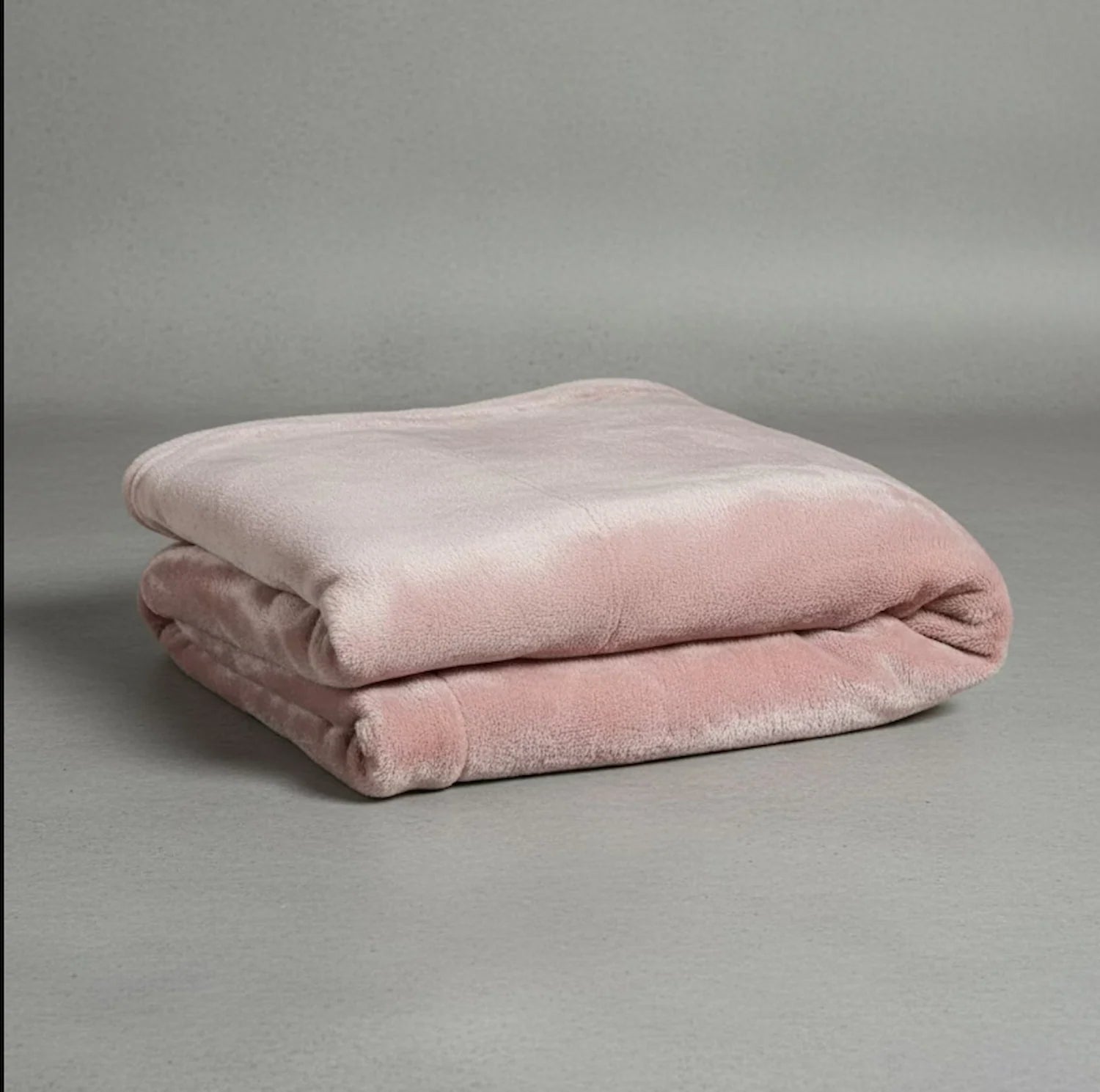 Shears Premium Double Fleece pet blanket, blush pink, folded plush blanket
