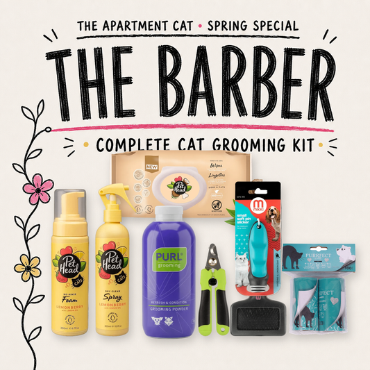 The Barber complete seven-product cat grooming kit spring special