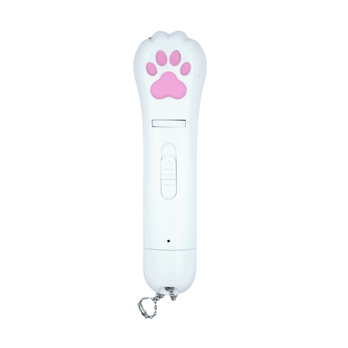 USB rechargeable cat laser projector with pink paw print button panel
