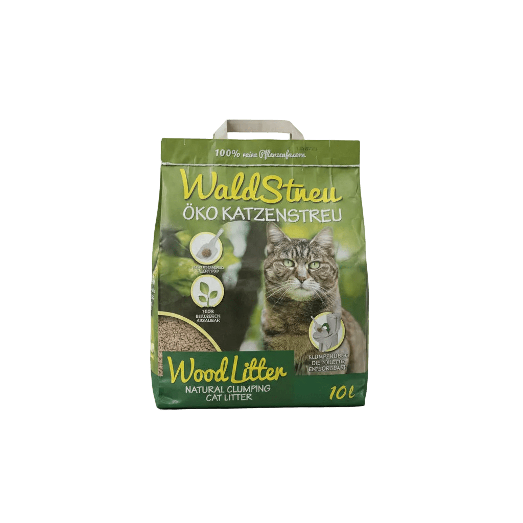 WaldStreu wood cat litter bag, natural clumping, 10L