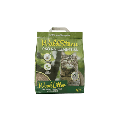 WaldStreu wood cat litter bag, natural clumping, 10L